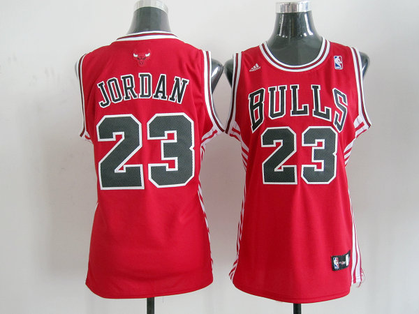  NBA Women Chicago Bulls 23 Michael Jordan Swingman Red Jersey